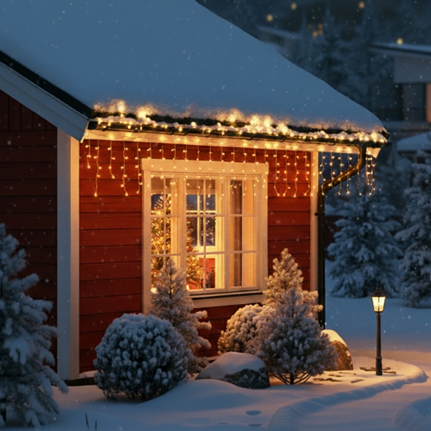 Brilagi - LED zunanji svetlobni niz, 400 LED / 8 funkcij, 23 m, IP44, topla bela