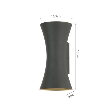 Brilagi - LED Zunanji zidna svetilka BICON LED/10W/230V antracit IP44