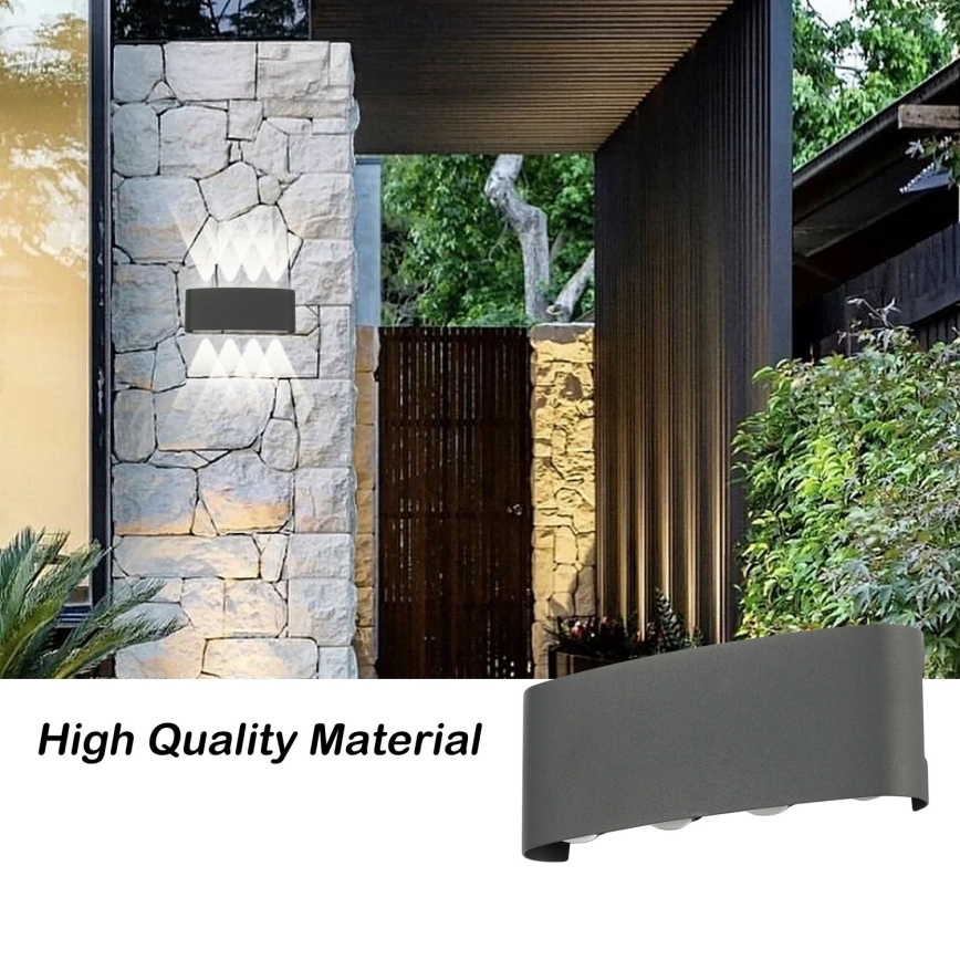 Brilagi - LED Zunanji zidna svetilka FLAREBOX LED/8W/230V antracit IP65