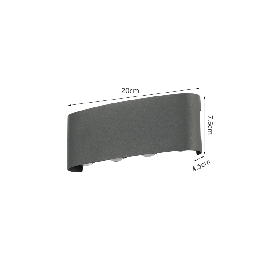 Brilagi - LED Zunanji zidna svetilka FLAREBOX LED/8W/230V antracit IP65