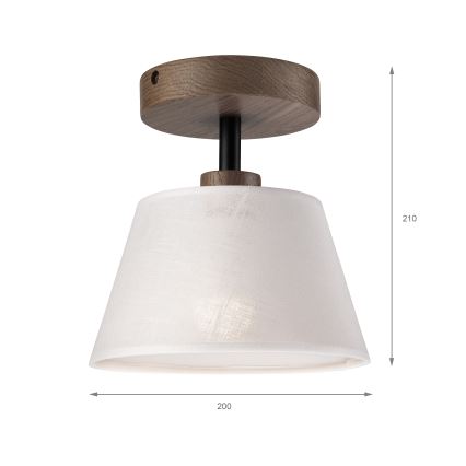 Brilagi - Lestenec ANTHONY 1xE14/60W/230V hrast oreh/bela