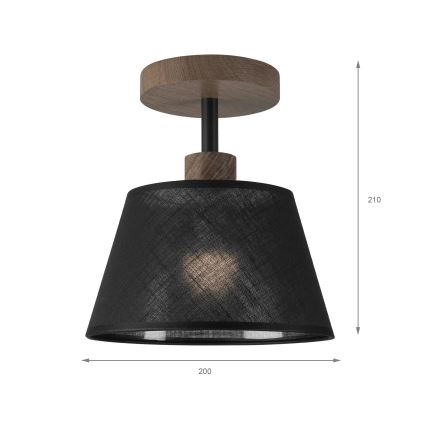 Brilagi - Lestenec ANTHONY 1xE14/60W/230V hrast oreh/črna