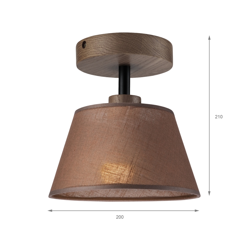 Brilagi - Lestenec ANTHONY 1xE14/60W/230V hrast oreh/rjava