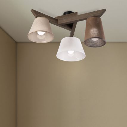 Brilagi - Lestenec ANTHONY 3xE14/40W/230V hrast oreh