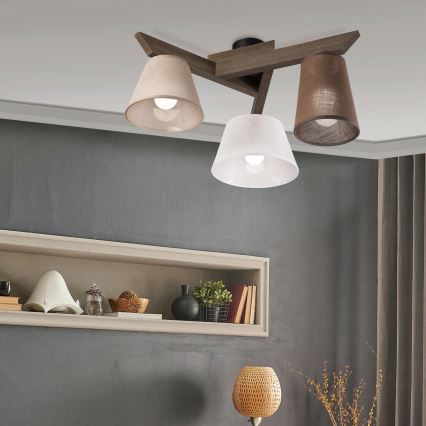 Brilagi - Lestenec ANTHONY 3xE14/40W/230V hrast oreh