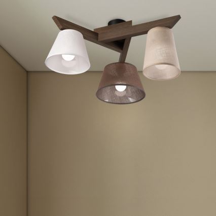 Brilagi - Lestenec ANTHONY 3xE14/40W/230V hrast oreh