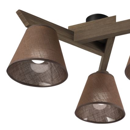 Brilagi - Lestenec ANTHONY 3xE14/40W/230V hrast oreh/rjava