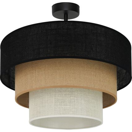 Brilagi - Lestenec ASPEN LUNETA 1xE27/15W/230V pr. 45 cm črna/bež/krem barva