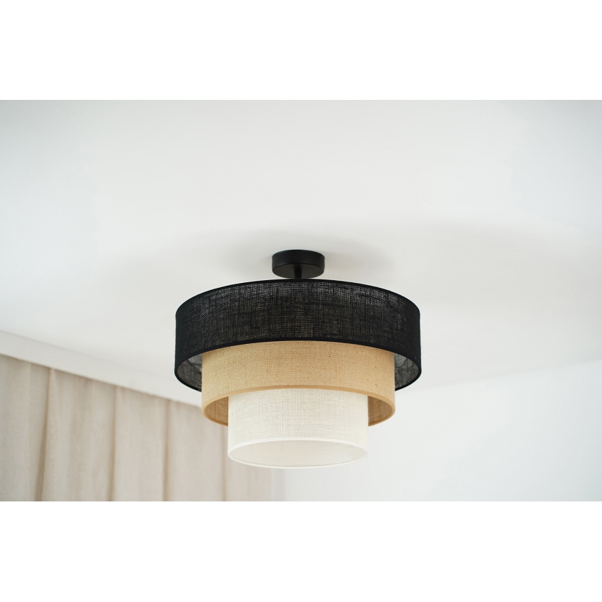 Brilagi - Lestenec ASPEN LUNETA 1xE27/15W/230V pr. 45 cm črna/bež/krem barva