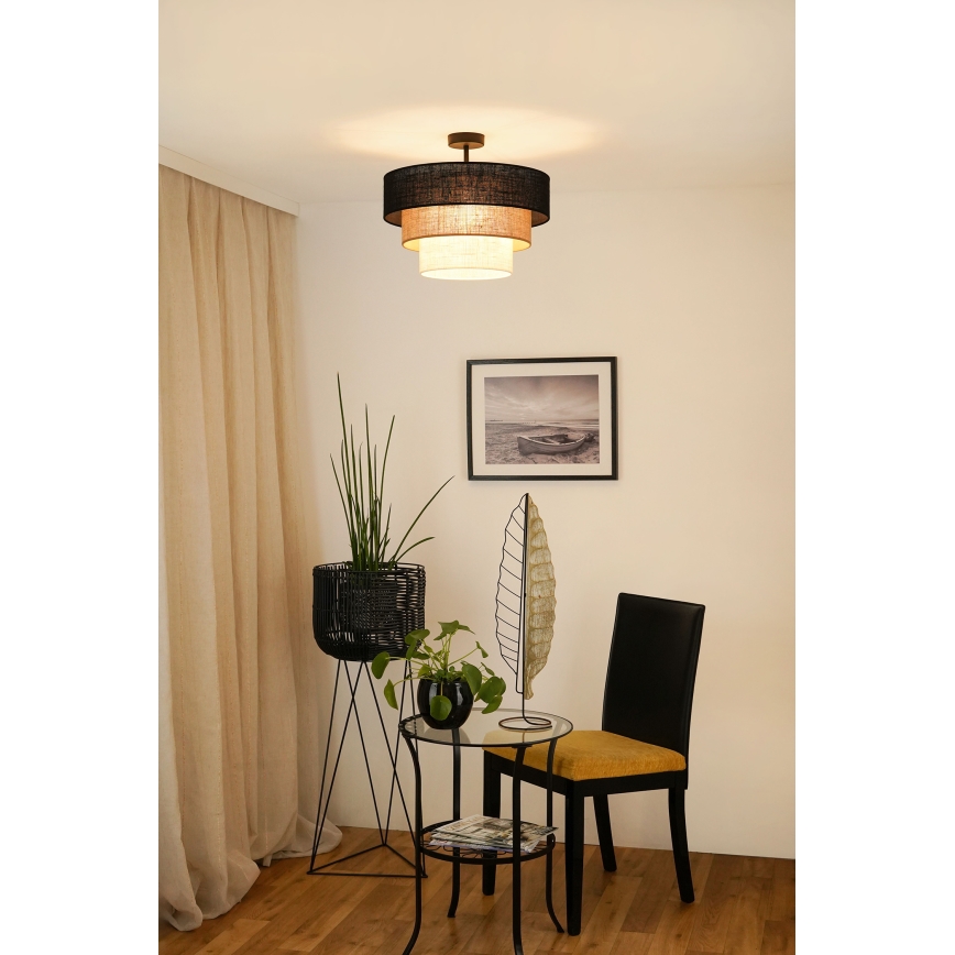 Brilagi - Lestenec ASPEN LUNETA 1xE27/15W/230V pr. 45 cm črna/bež/krem barva