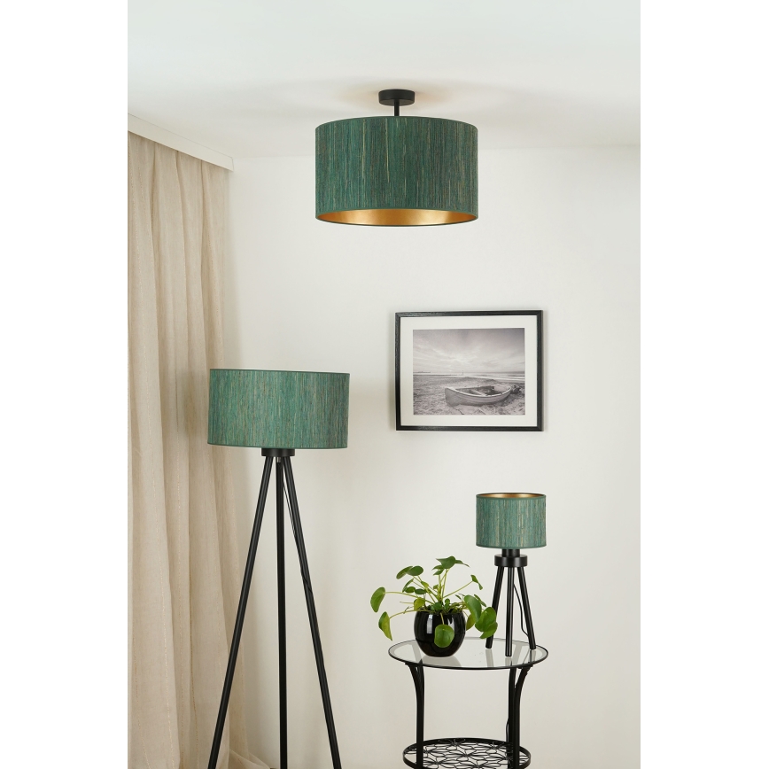 Brilagi - Lestenec BOSTON ROLLER 1xE27/15W/230V pr. 45 cm slama zelena/zlata