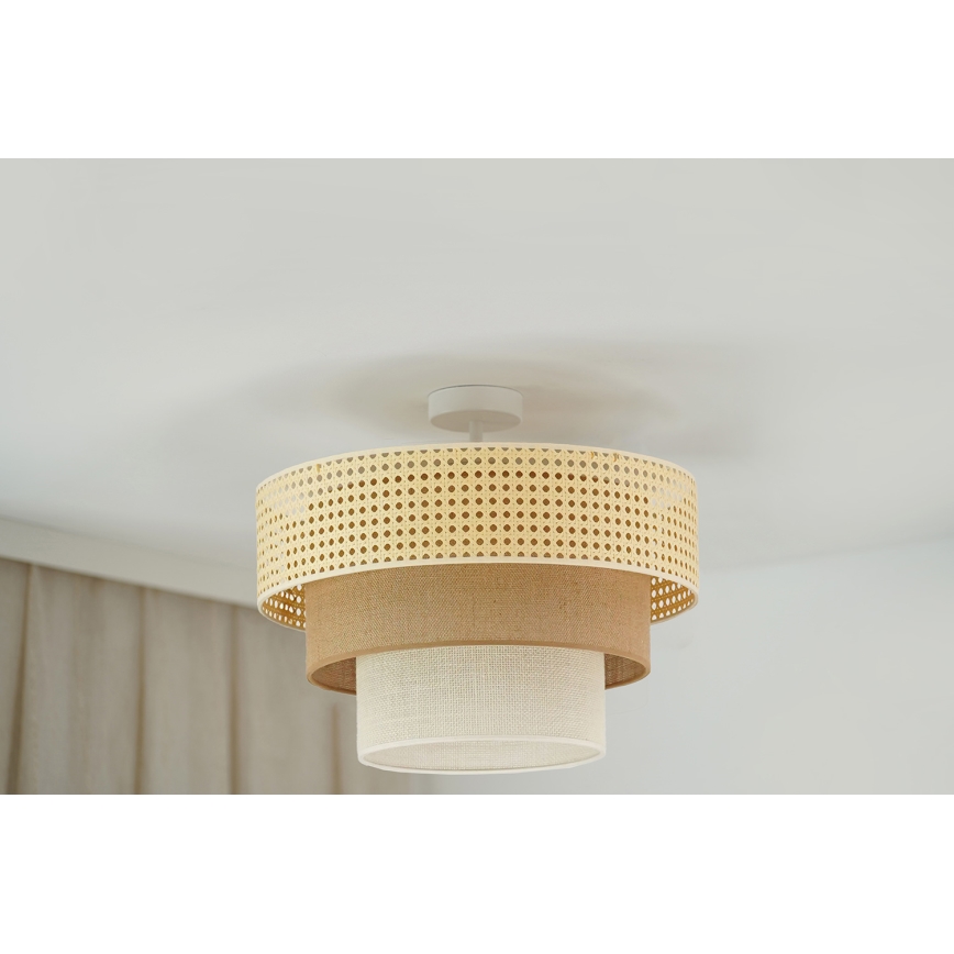 Brilagi - Lestenec CEDAR LUNETA 1xE27/15W/230V pr. 45 cm bež/rjava/krem barva