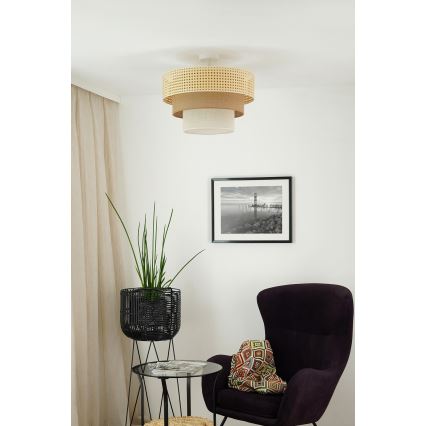 Brilagi - Lestenec CEDAR LUNETA 1xE27/15W/230V pr. 45 cm bež/rjava/krem barva