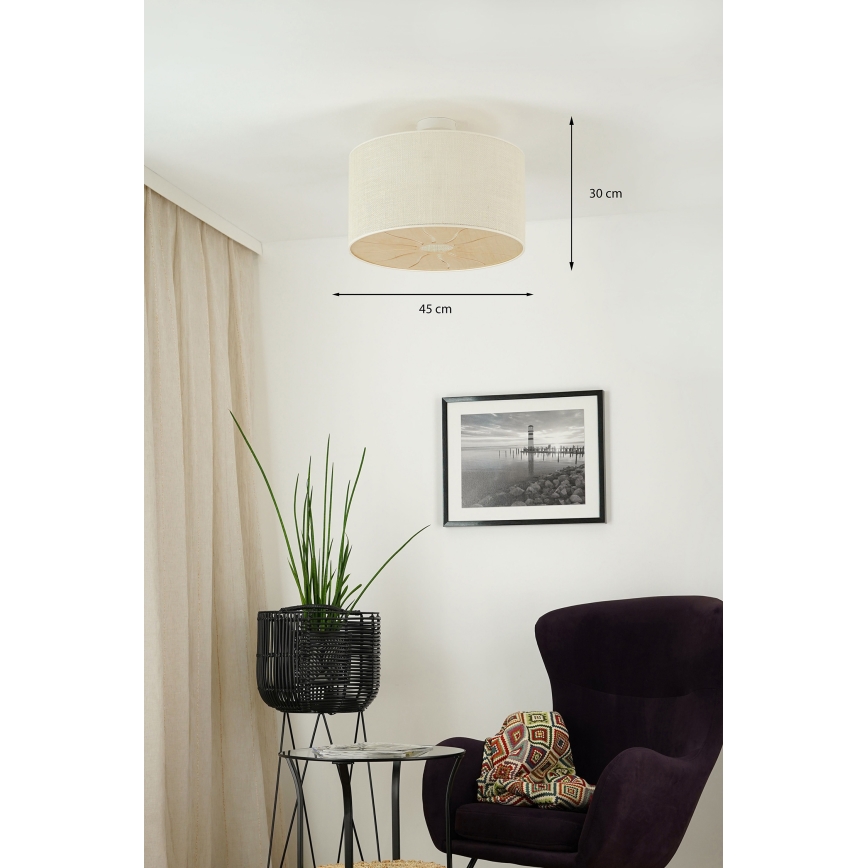 Brilagi - Lestenec COUNTRY ROLLER 1xE27/15W/230V pr. 45 cm krem barva