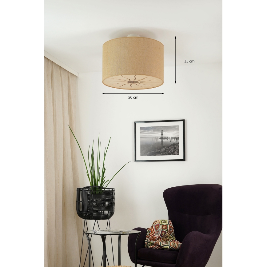 Brilagi - Lestenec COUNTRY ROLLER 1xE27/15W/230V pr. 50 cm bež