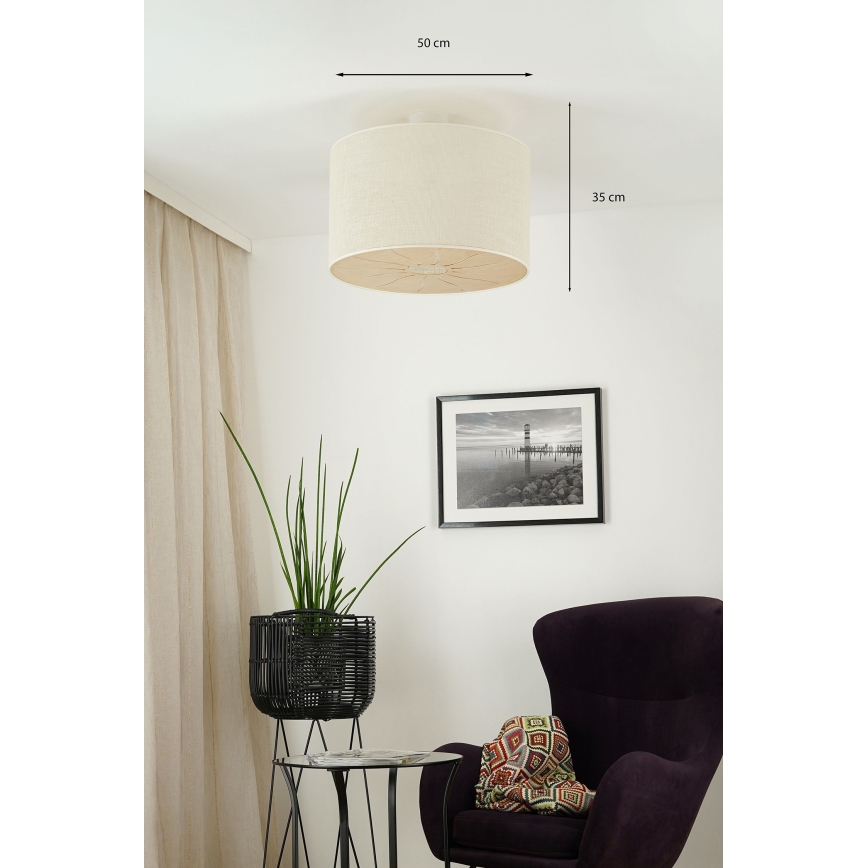 Brilagi - Lestenec COUNTRY ROLLER 1xE27/15W/230V pr. 50 cm krem barva