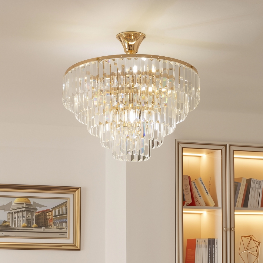 Brilagi - Lestenec CRYSTAL 5xE14/40W/230V zlata