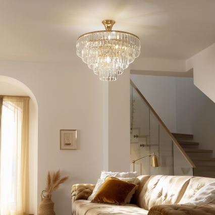 Brilagi - Lestenec CRYSTAL 5xE14/40W/230V zlata