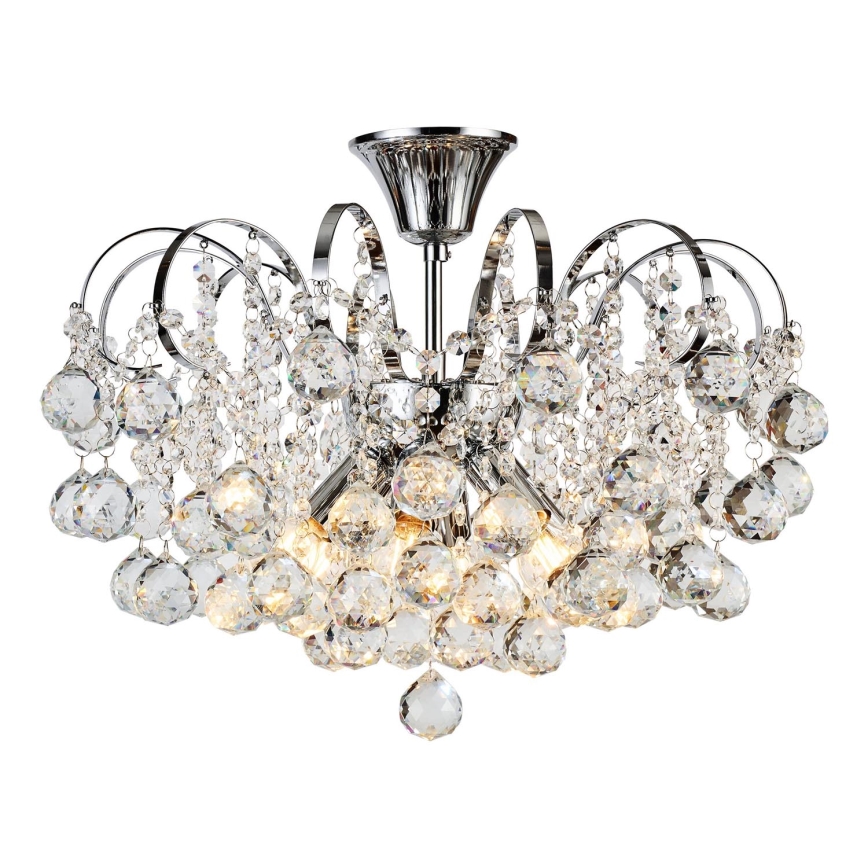 Brilagi - Lestenec CRYSTAL 6xE14/60W/230V sijajni krom