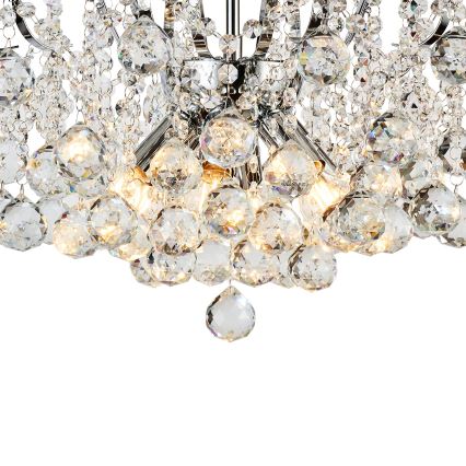 Brilagi - Lestenec CRYSTAL 6xE14/60W/230V sijajni krom