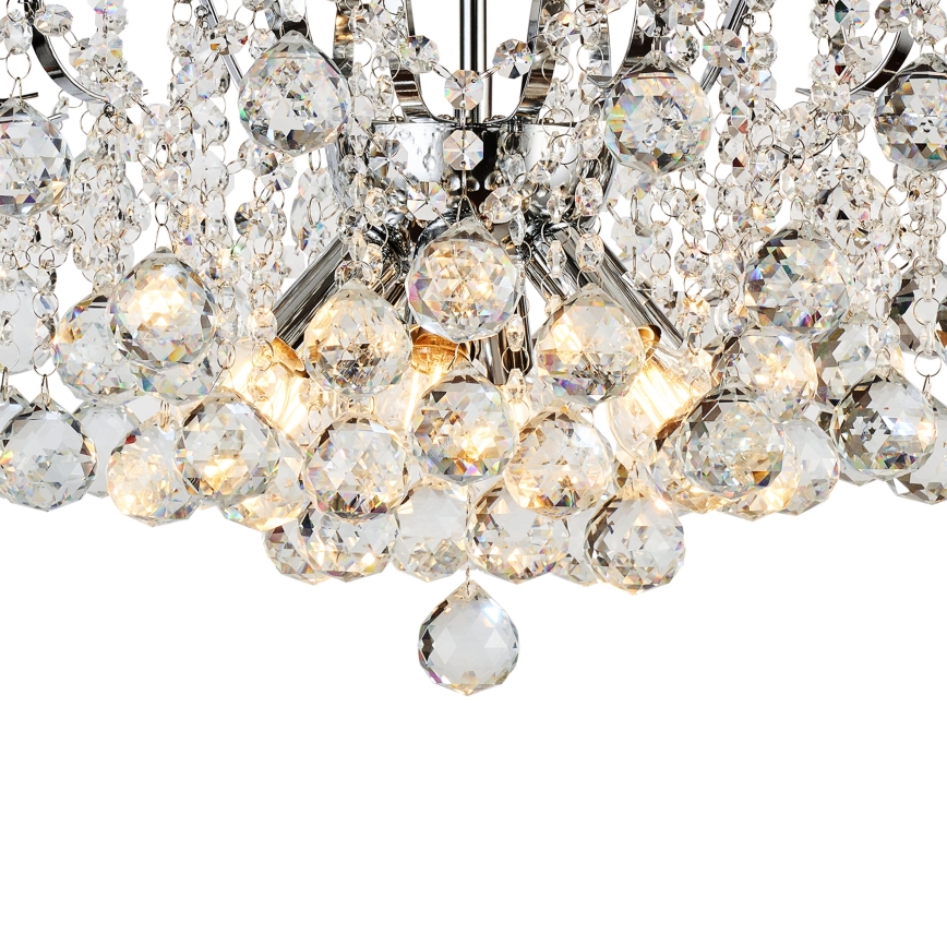 Brilagi - Lestenec CRYSTAL 6xE14/60W/230V sijajni krom