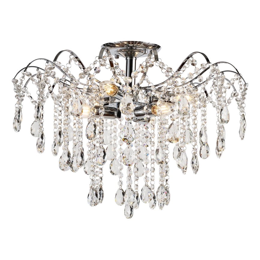 Brilagi - Lestenec CRYSTAL 6xE14/60W/230V sijajni krom
