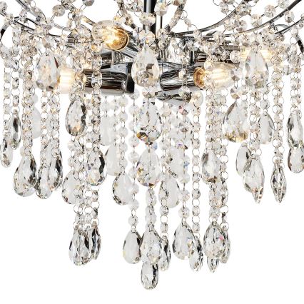 Brilagi - Lestenec CRYSTAL 6xE14/60W/230V sijajni krom