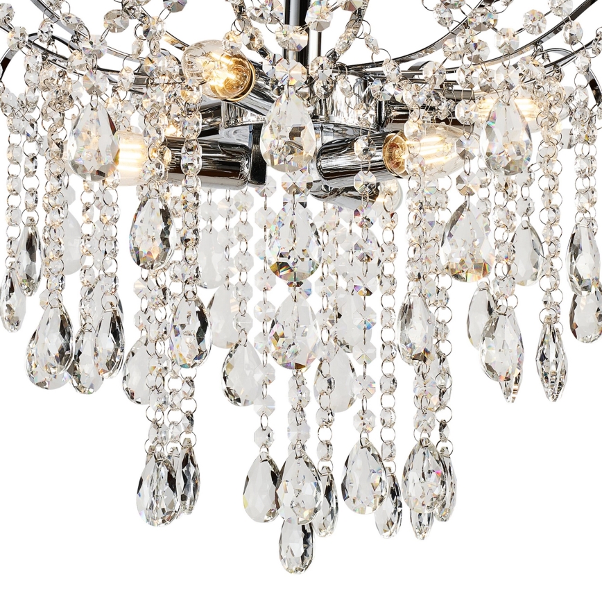 Brilagi - Lestenec CRYSTAL 6xE14/60W/230V sijajni krom