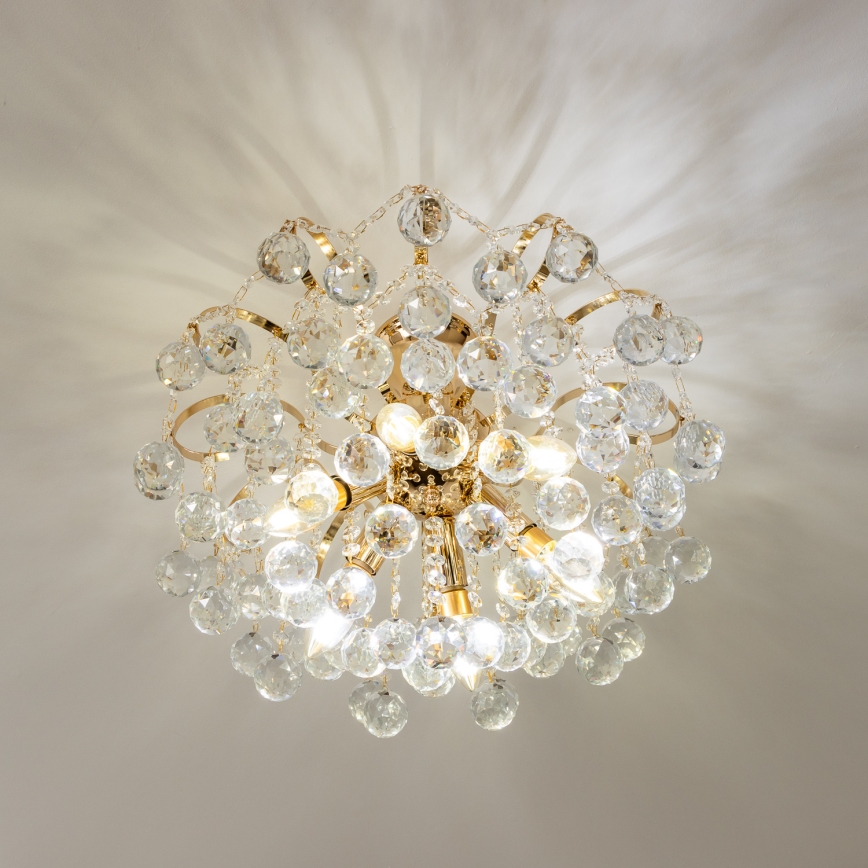 Brilagi - Lestenec CRYSTAL 6xE14/60W/230V zlata