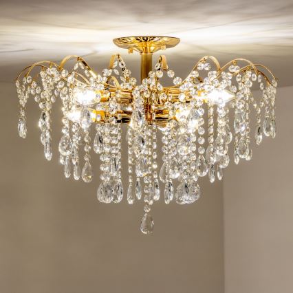 Brilagi - Lestenec CRYSTAL 6xE14/60W/230V zlata