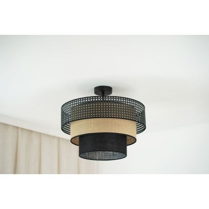 Brilagi - Lestenec DAKOTA LUNETA 1xE27/15W/230V pr. 45 cm črna/bež