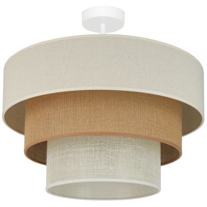 Brilagi - Lestenec DENVER LUNETA 1xE27/15W/230V pr. 45 cm bež/rjava/krem barva