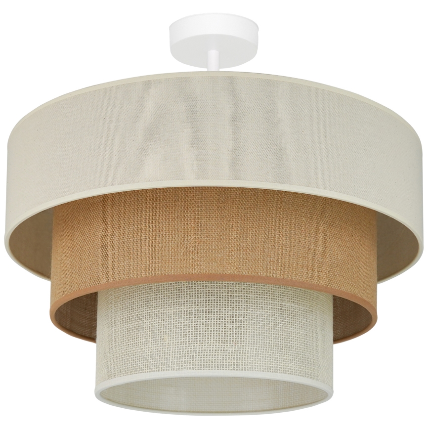 Brilagi - Lestenec DENVER LUNETA 1xE27/15W/230V pr. 45 cm bež/rjava/krem barva