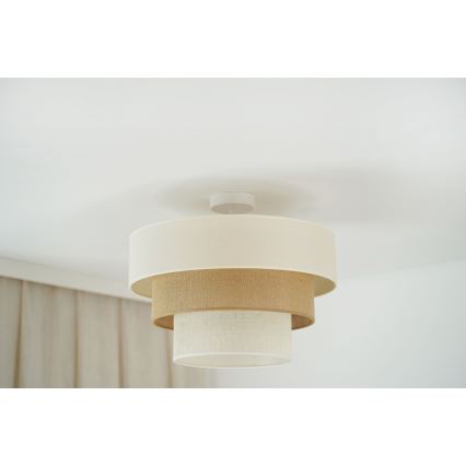 Brilagi - Lestenec DENVER LUNETA 1xE27/15W/230V pr. 45 cm bež/rjava/krem barva