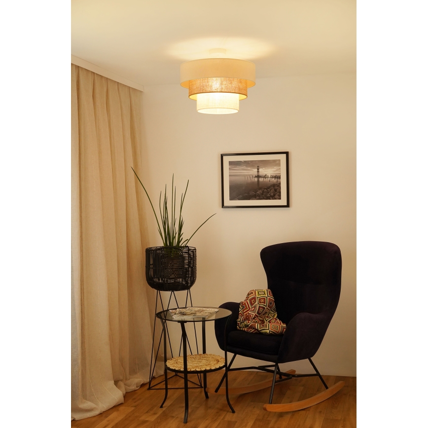 Brilagi - Lestenec DENVER LUNETA 1xE27/15W/230V pr. 45 cm bež/rjava/krem barva