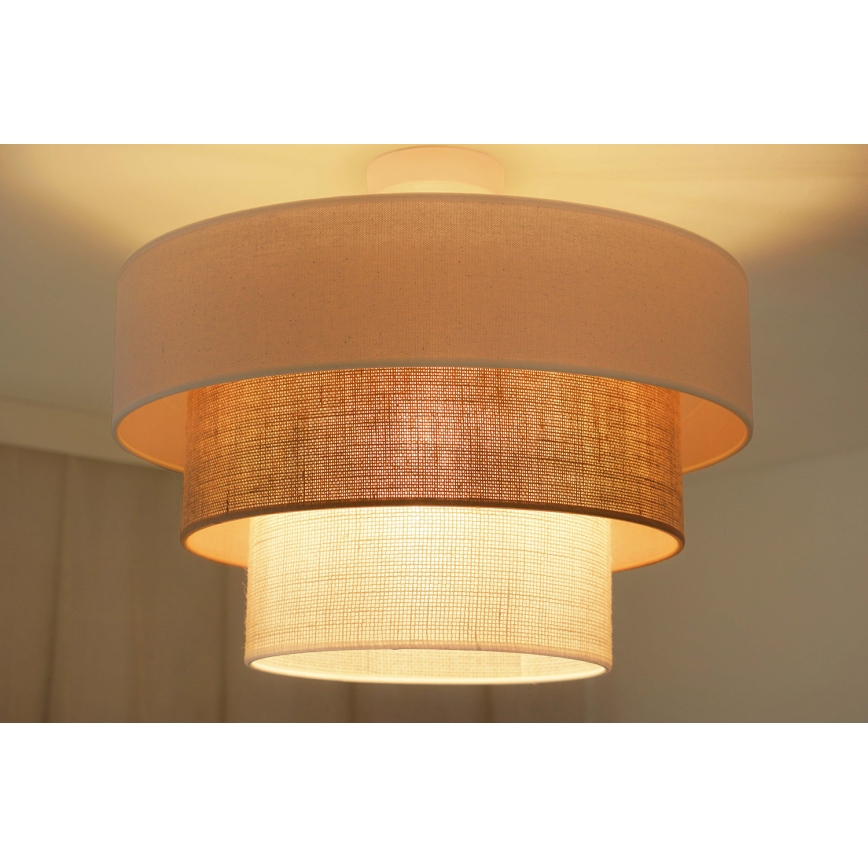 Brilagi - Lestenec DENVER LUNETA 1xE27/15W/230V pr. 45 cm bež/rjava/krem barva