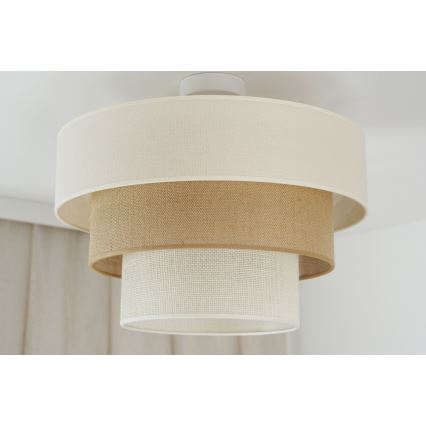 Brilagi - Lestenec DENVER LUNETA 1xE27/15W/230V pr. 45 cm bež/rjava/krem barva