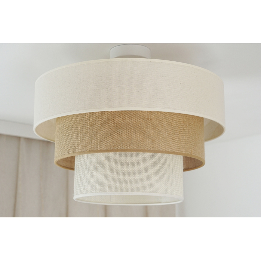 Brilagi - Lestenec DENVER LUNETA 1xE27/15W/230V pr. 45 cm bež/rjava/krem barva