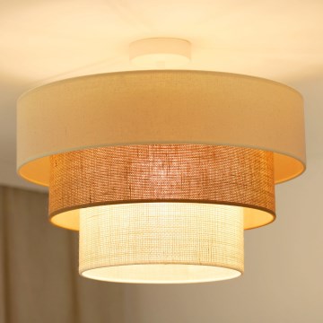 Brilagi - Lestenec DENVER LUNETA 1xE27/15W/230V pr. 45 cm bež/rjava/krem barva