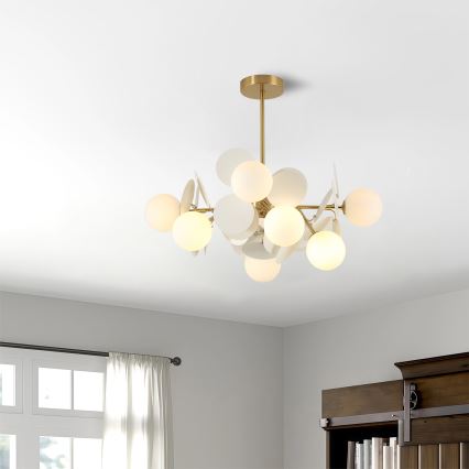 Brilagi - Lestenec na drogu BALMO 8xG9/9W/230V Ø 60 cm zlata/bela