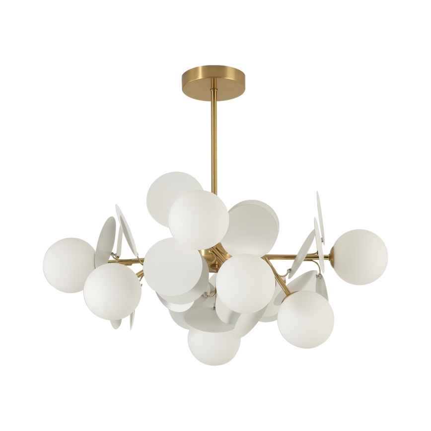 Brilagi - Lestenec na drogu BALMO 8xG9/9W/230V Ø 60 cm zlata/bela