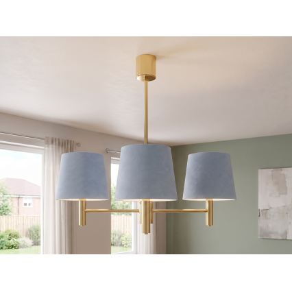 Brilagi - Lestenec na drogu MONTE 3xE27/60W/230V modra/zlata