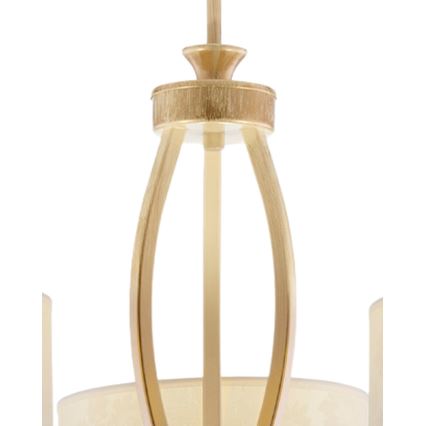 Brilagi - Lestenec na drogu SAPHIRE 3xE27/15W/230V Ø 66 cm kremna/zlata/patina