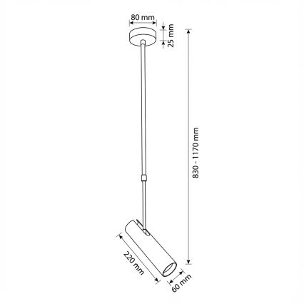 Brilagi - Lestenec na drogu SELE 1xGU10/30W/230V bež