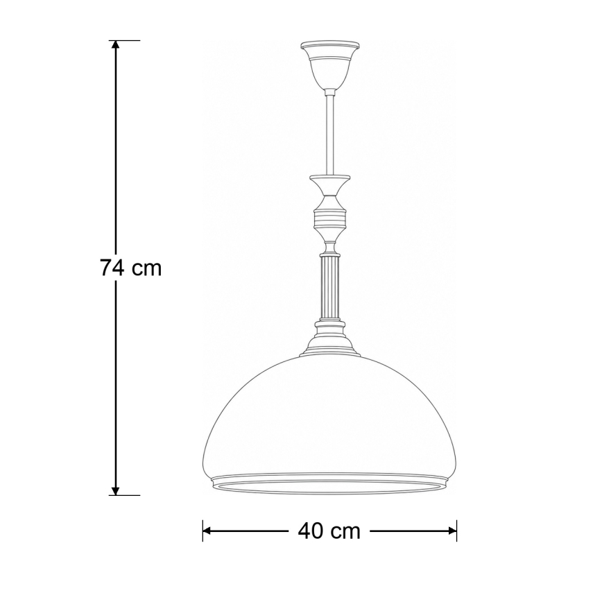 Brilagi - Lestenec na drogu TAURUS 1xE27/15W/230V, premer 40 cm, bronast