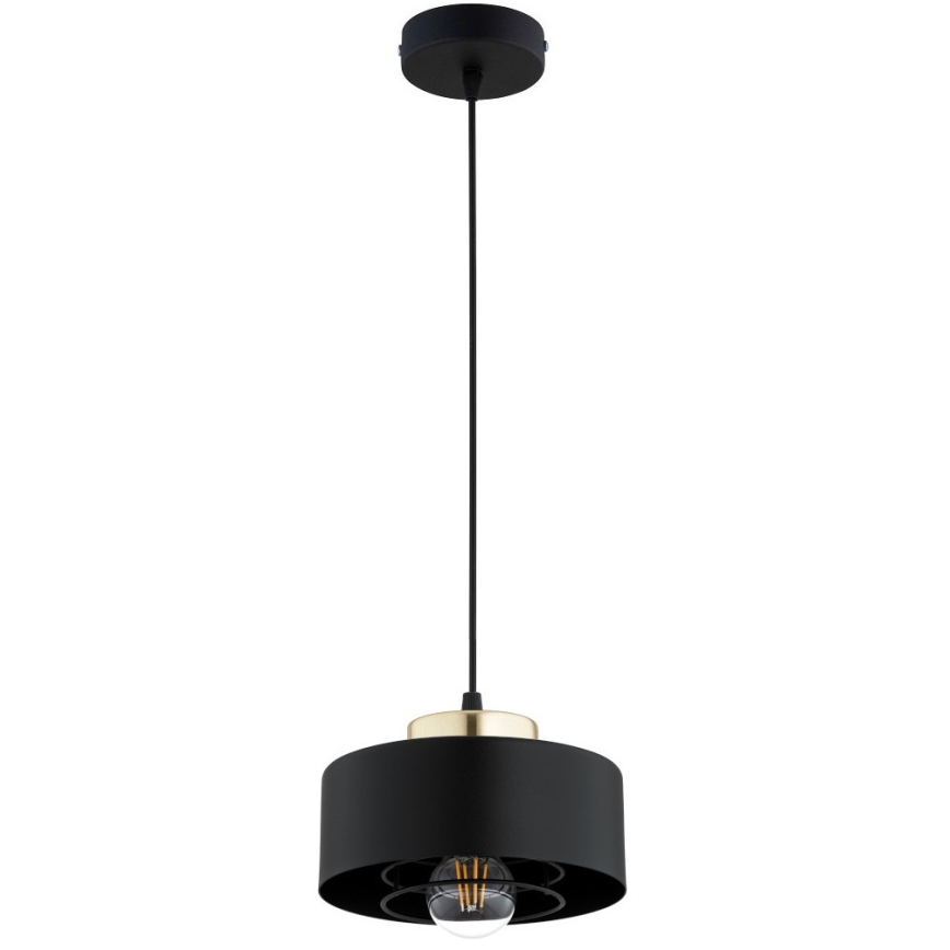 Brilagi - Lestenec na jeklenem lanku SPRING 1xE27/60W/230V premer 20 cm črna/zlata