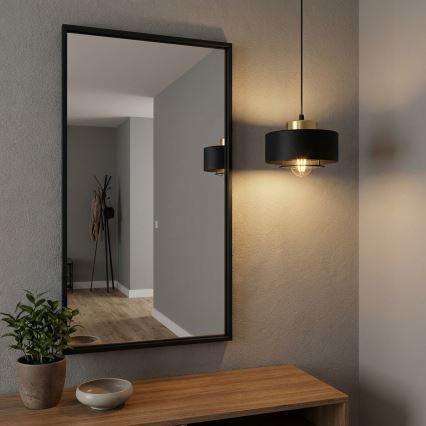 Brilagi - Lestenec na jeklenem lanku SPRING 1xE27/60W/230V premer 20 cm črna/zlata