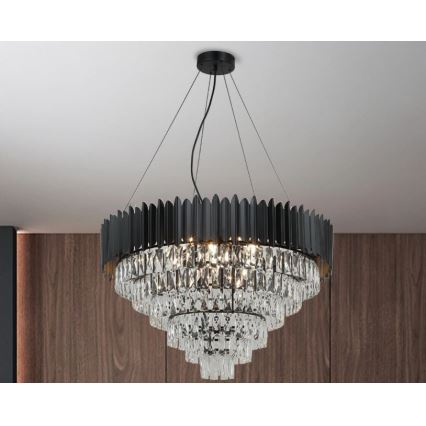 Brilagi - Lestenec na jekleni vrvici CARLOS 11xE14/40W/230V, premer 80 cm