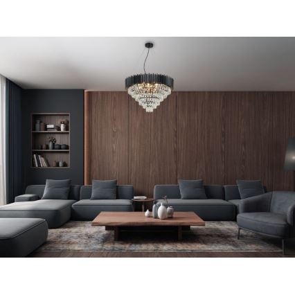 Brilagi - Lestenec na jekleni vrvici CARLOS 11xE14/40W/230V, premer 80 cm