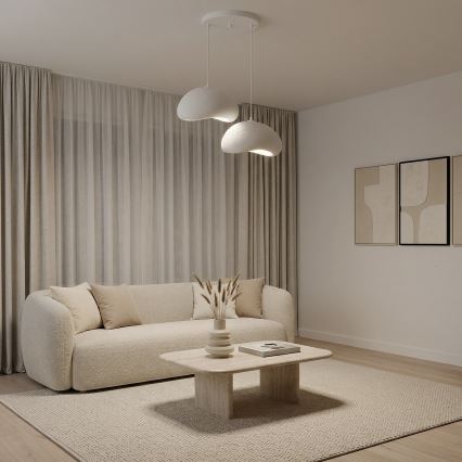 Brilagi - Lestenec na jekleni vrvici WABI SABI 2xE27/40W/230V premer 60 cm bela